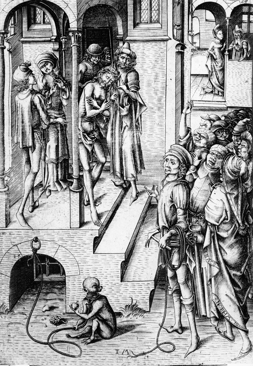 基督向人们显明，c.1475-85 作者 小艾希拉（Israhel van Meckenem）