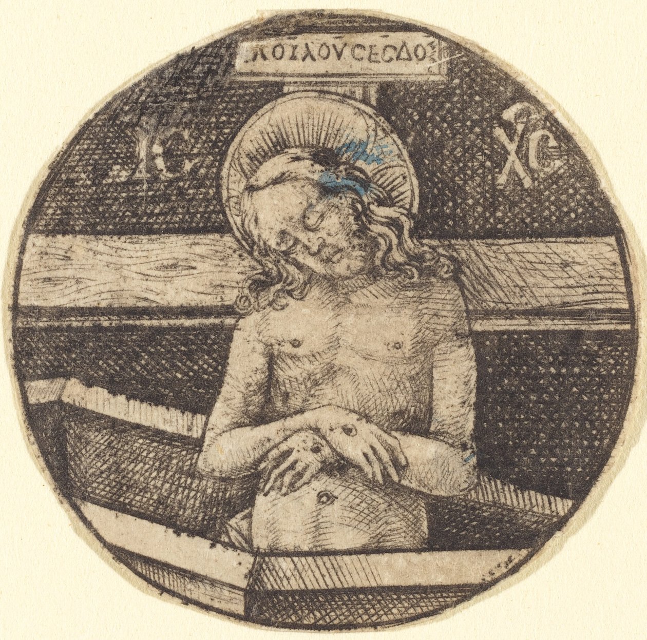 基督是忧伤的人 作者 以色列·范·麦肯纳姆（Israhel van Meckenem）