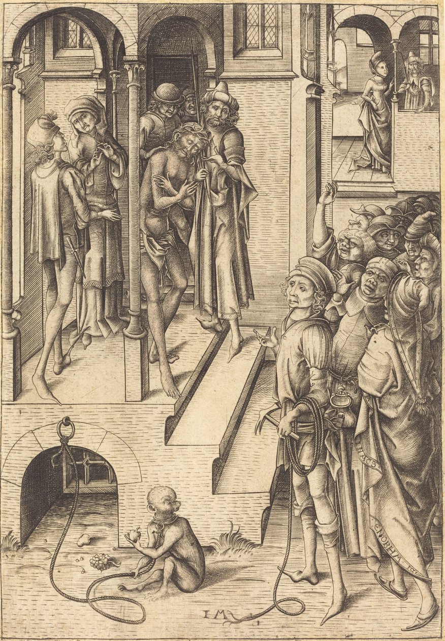 Ecce Homo, c. 1480. 作者 以色列·范·麦肯纳姆（Israhel van Meckenem）