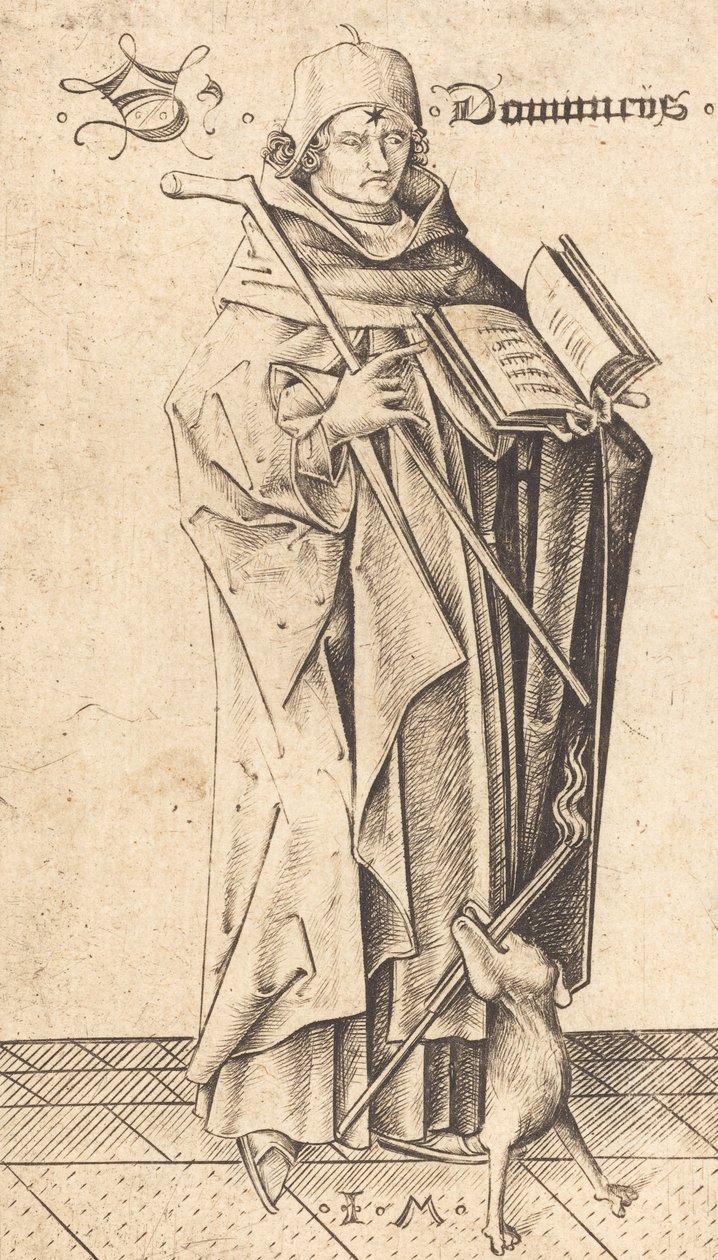 圣多米尼克，约1470年。 作者 以色列·范·麦肯纳姆（Israhel van Meckenem）