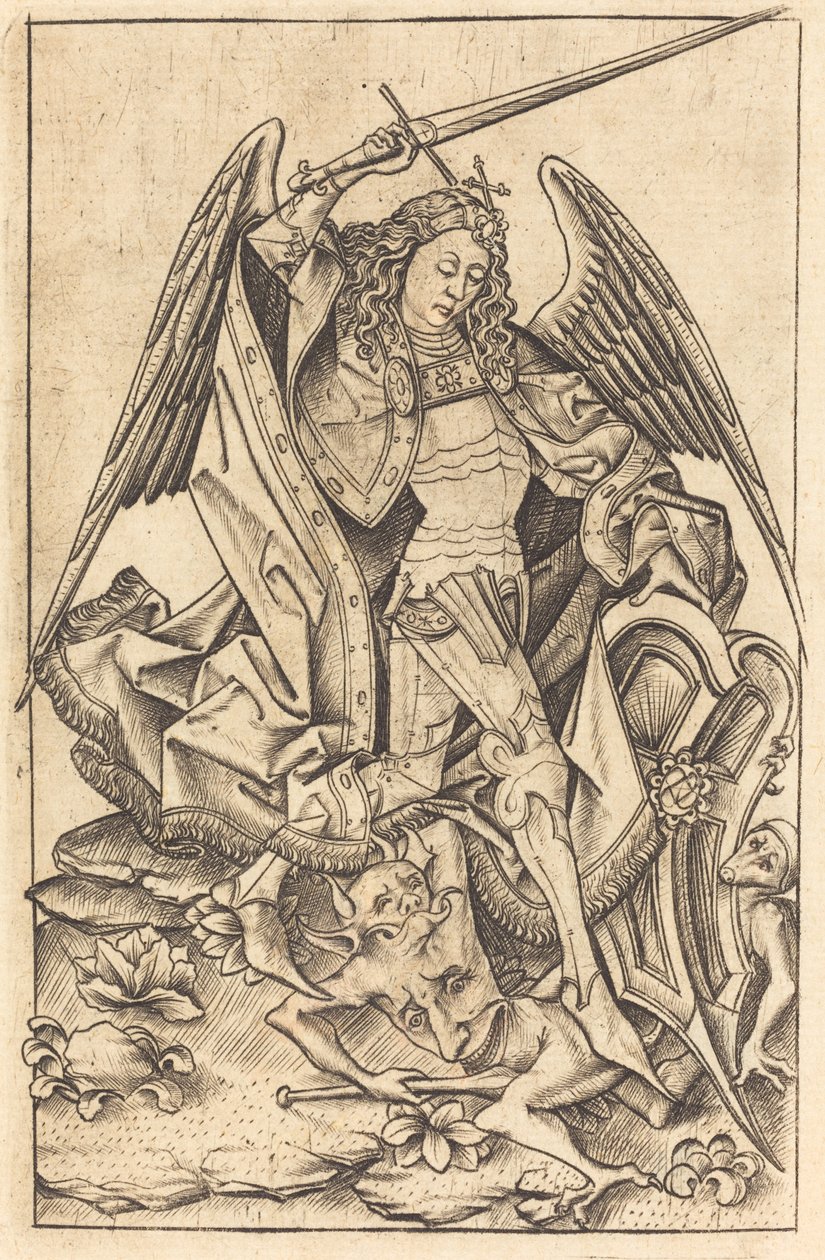 圣迈克尔 作者 以色列·范·麦肯纳姆（Israhel van Meckenem）