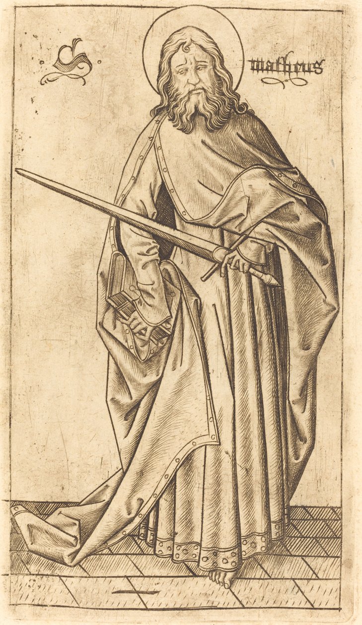 圣保罗或圣马太，约147-1480。 作者 以色列·范·麦肯纳姆（Israhel van Meckenem）
