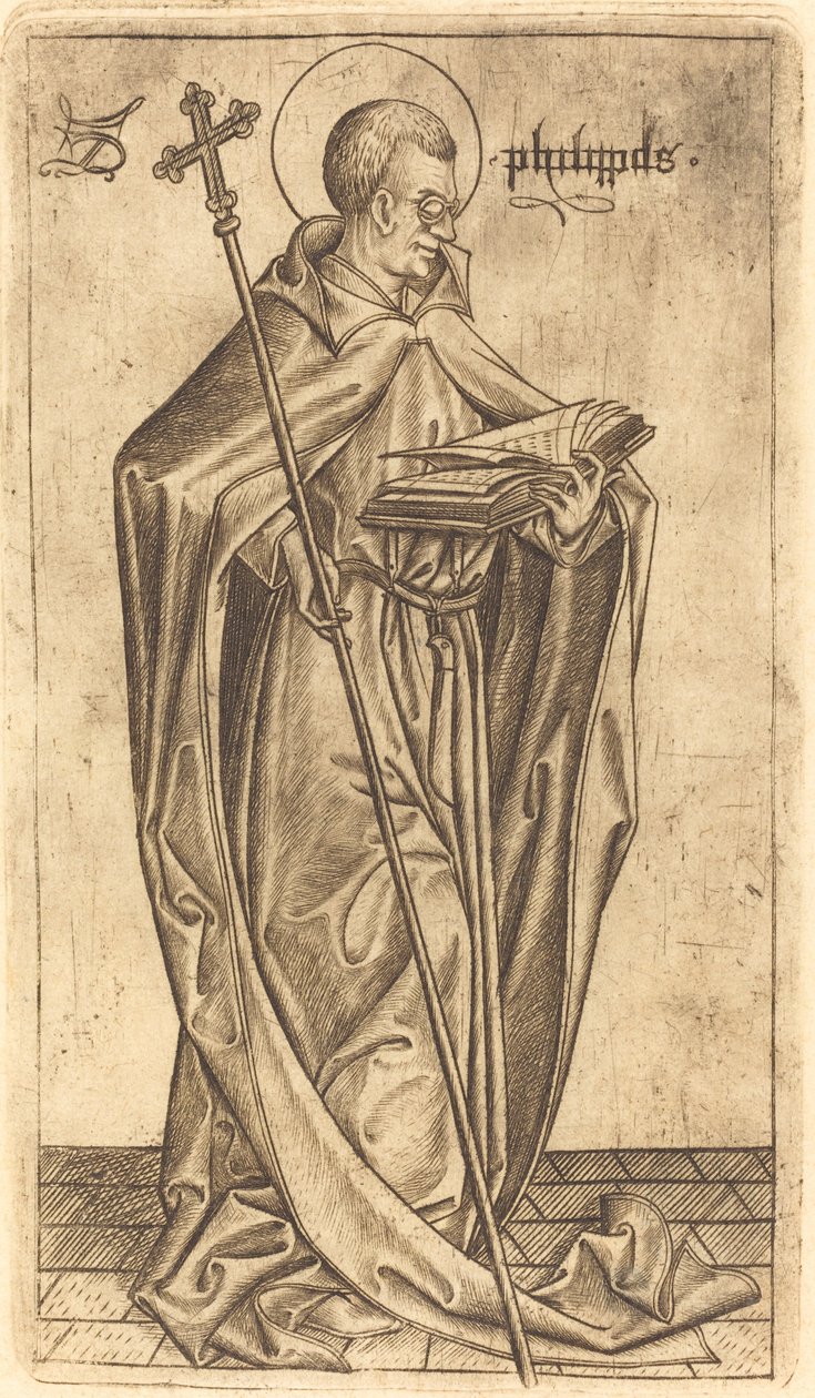 圣菲利普，约14701480。 作者 以色列·范·麦肯纳姆（Israhel van Meckenem）