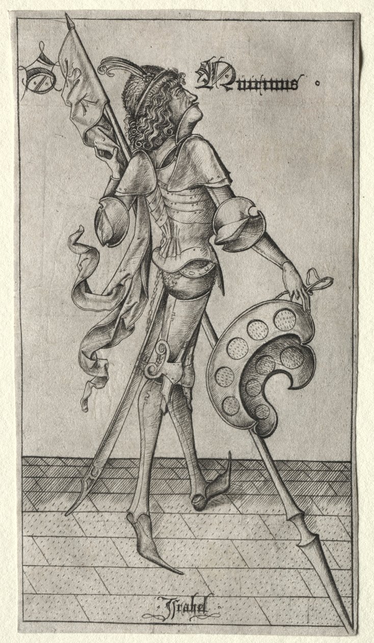 圣Qutrinus。 作者 以色列·范·麦肯纳姆（Israhel van Meckenem）