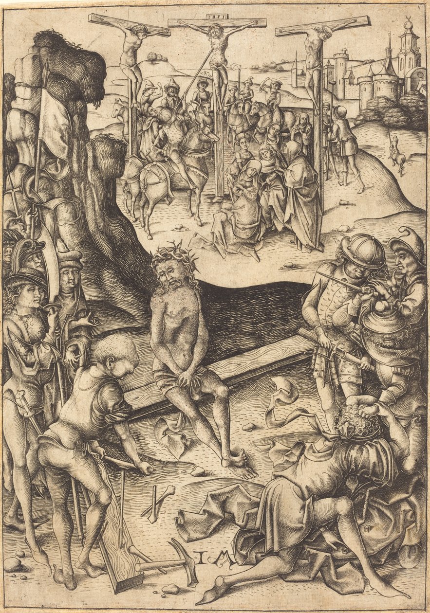 十字架》，约1480年。 作者 以色列·范·麦肯纳姆（Israhel van Meckenem）
