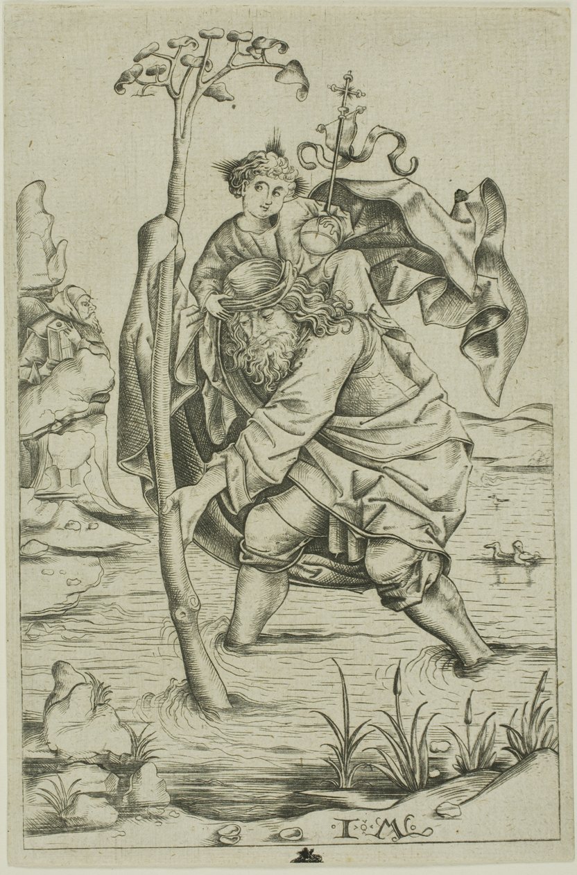 圣克里斯托弗 作者 小艾希拉（Israhel van Meckenem）