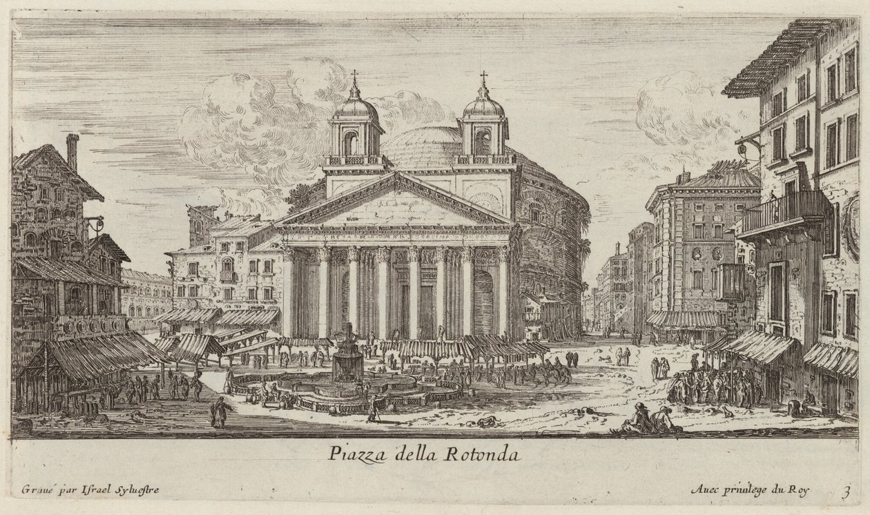 罗通达广场（Piazza della Rotonda 作者 以色列·西尔维斯特（IsraëlSilvestre）