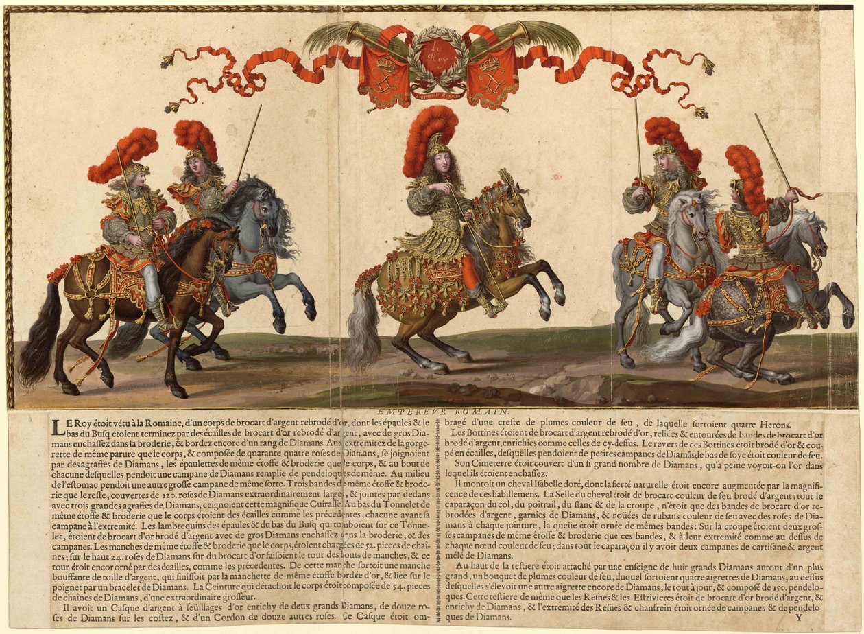 1662年、1670年在巴黎举行的盛大骑兵队。 作者 小以色列人西尔维斯特
