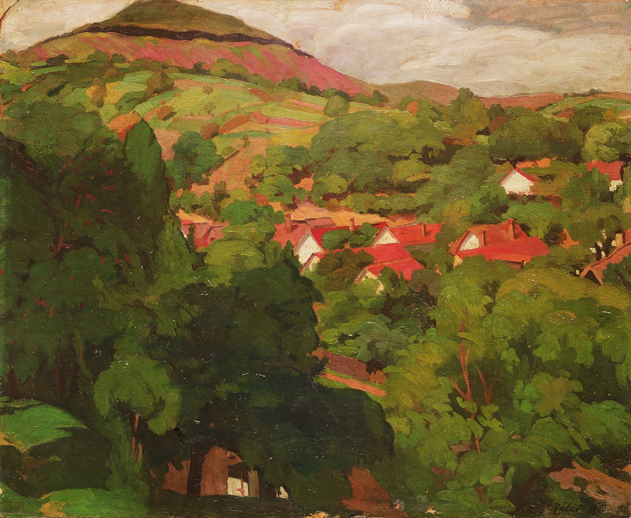 在1918年匈牙利Nagybanya的风景 作者 伊斯特万·雷蒂（Istvan Reti）