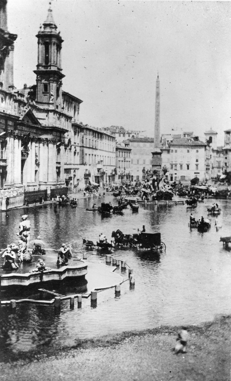 纳沃纳广场，罗马，1865年 作者 意大利摄影师