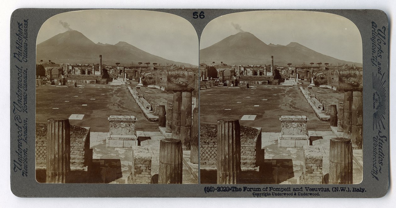1895年安德伍德旅游图书馆的庞贝城与维苏威火山论坛（棕褐色照片） 作者 意大利摄影师