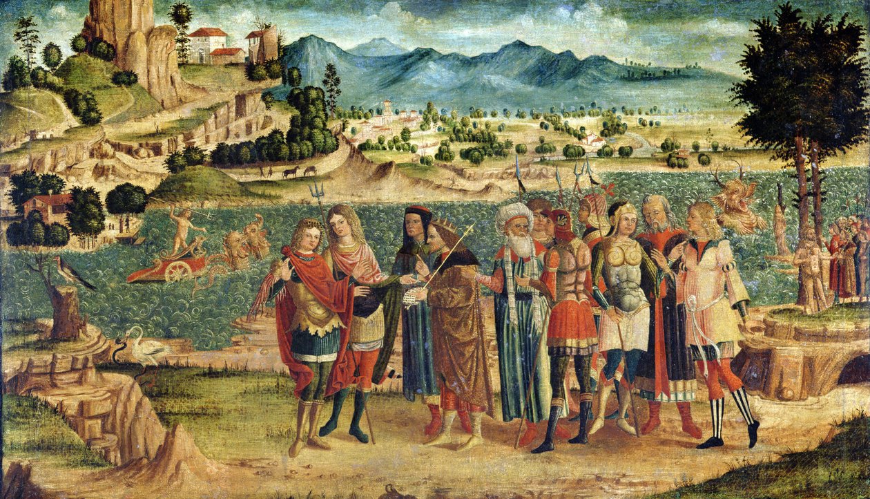 Laomedon拒绝Apollo和Poseidon他们的奖励，c.1500（另见111439） 作者 意大利学校