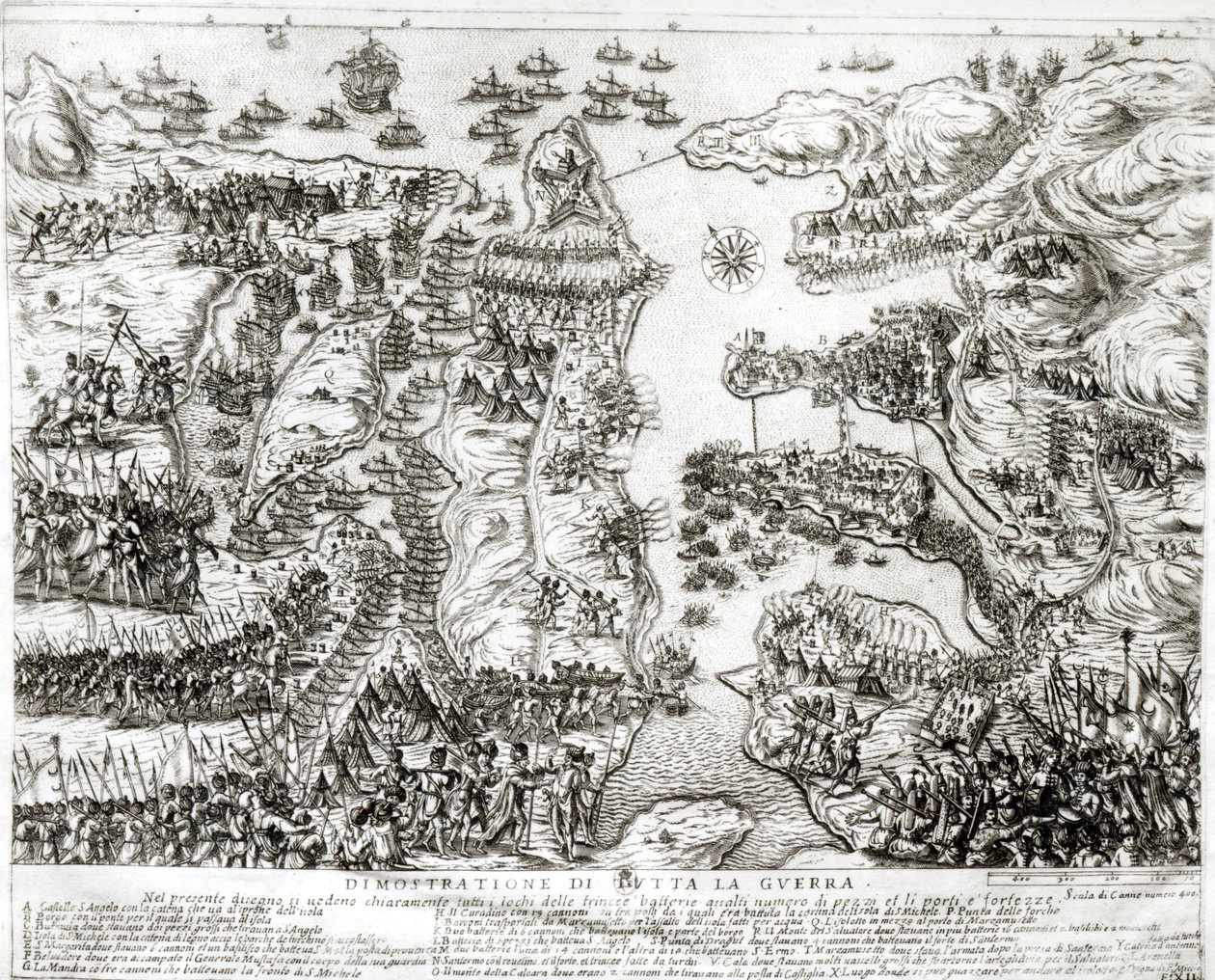 1565年马耳他围城的地图 作者 意大利学校