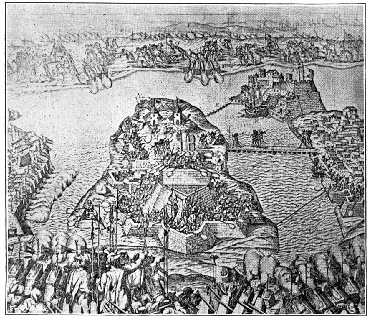 1565年马耳他围城的地图 作者 意大利学校