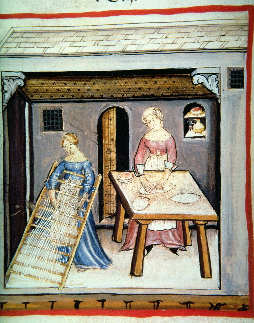 新的2644 fol.45v过去的制备，从Tacuinum健康食品 作者 意大利学校