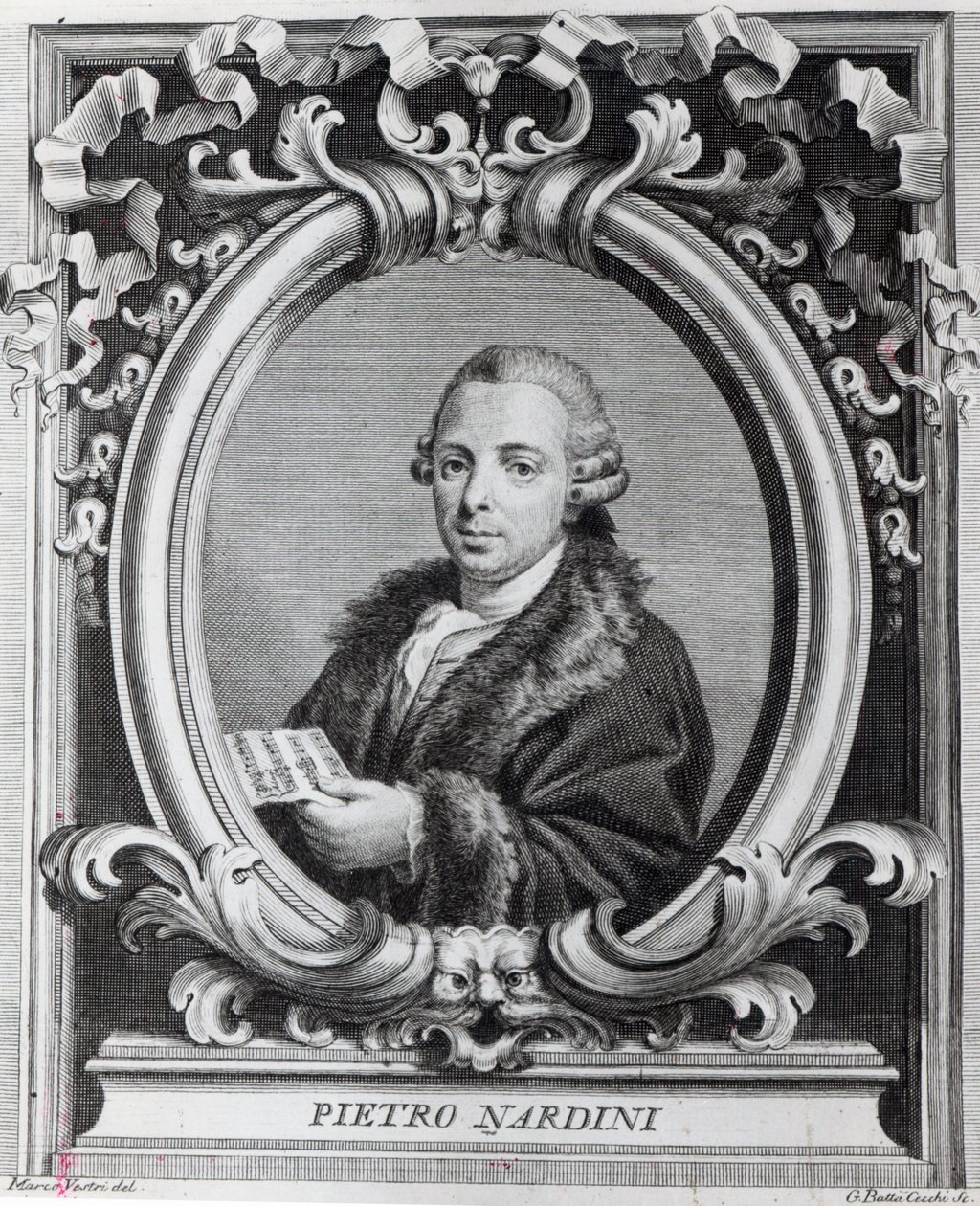 Pietro Nardini，由G. Batta Cechi雕刻 作者 意大利学校