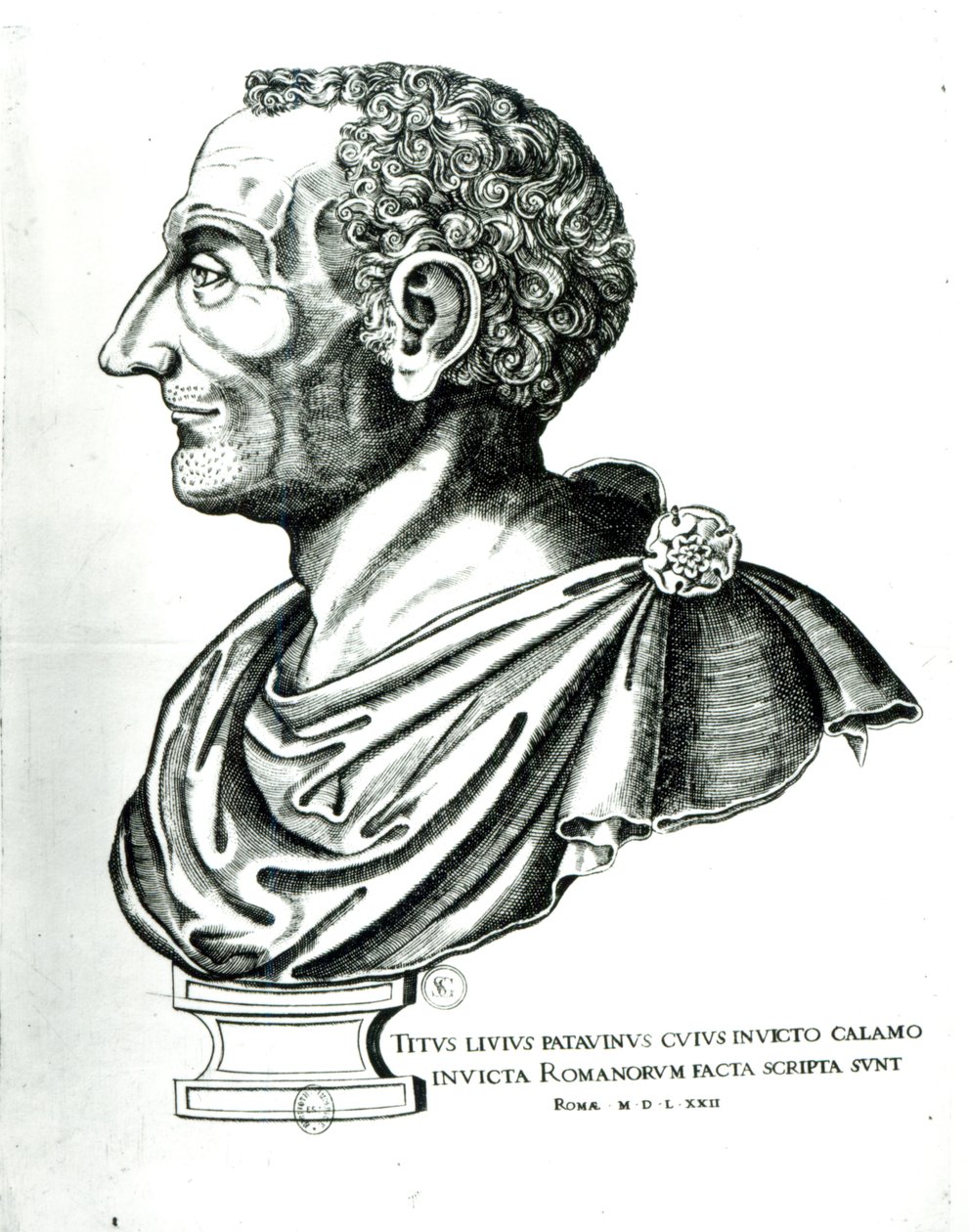 Titus Livius的肖像半身像被称为Livy（59BC-17AD），1622年 作者 意大利学校