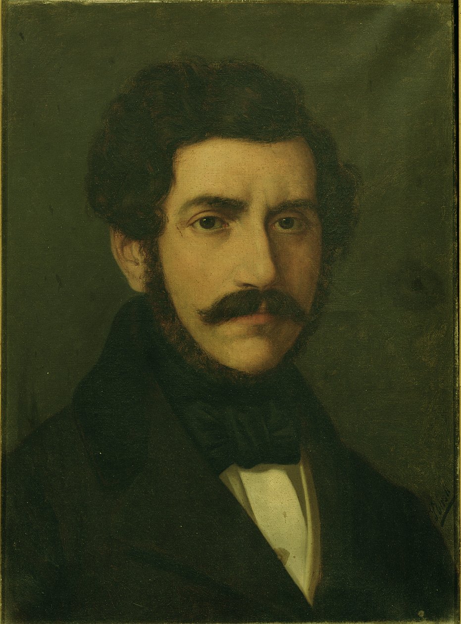 Gaetano Donizetti的肖像（1797-1848） 作者 意大利学校