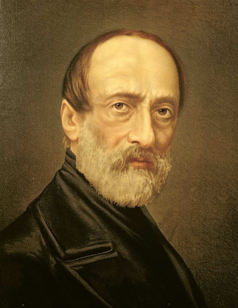 Giuseppe Mazzini的肖像 作者 意大利学校