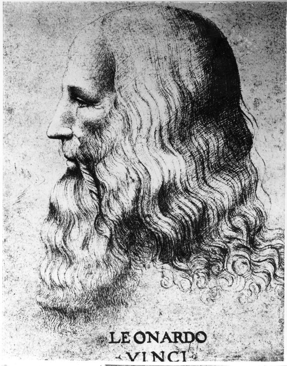Leonardo da Vinci（1452-1519）的肖像，由Francesco Bartolozzi（c.1727-1815）雕刻 作者 意大利学校