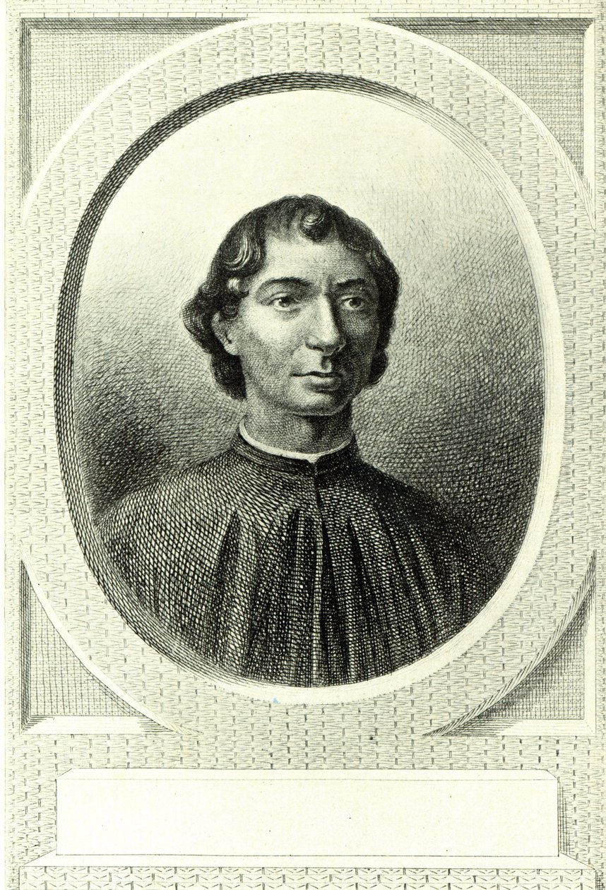 Niccolo Machiavelli的肖像（1469-1527） 作者 意大利学校