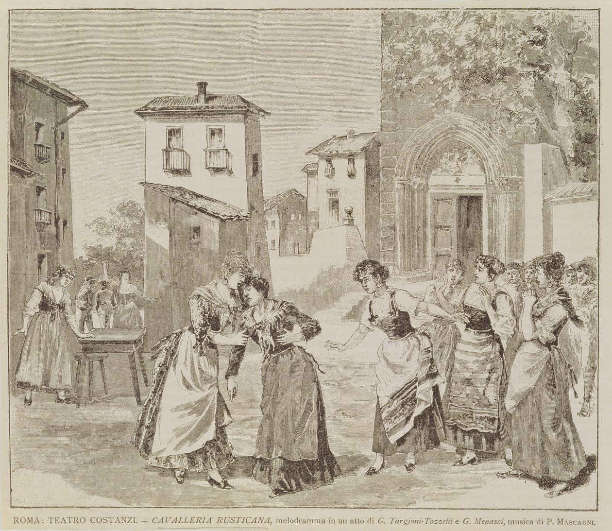 歌剧“Cavalleria Rusticana”中的场景，作者Pietro Mascagni（1863-1945） 作者 意大利学校