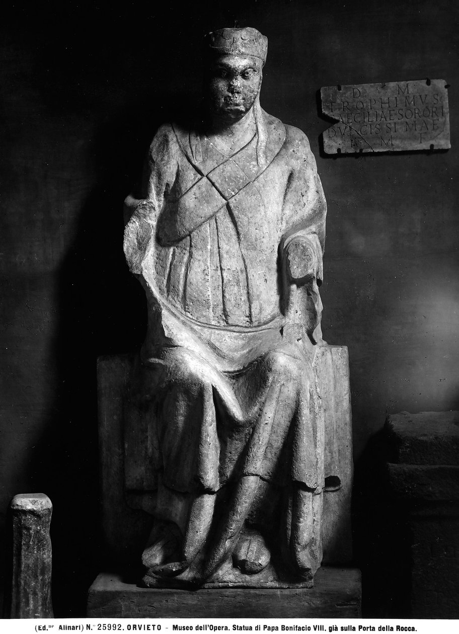 教皇博尼法斯八世的雕像（c.1235-1303） 作者 意大利学校