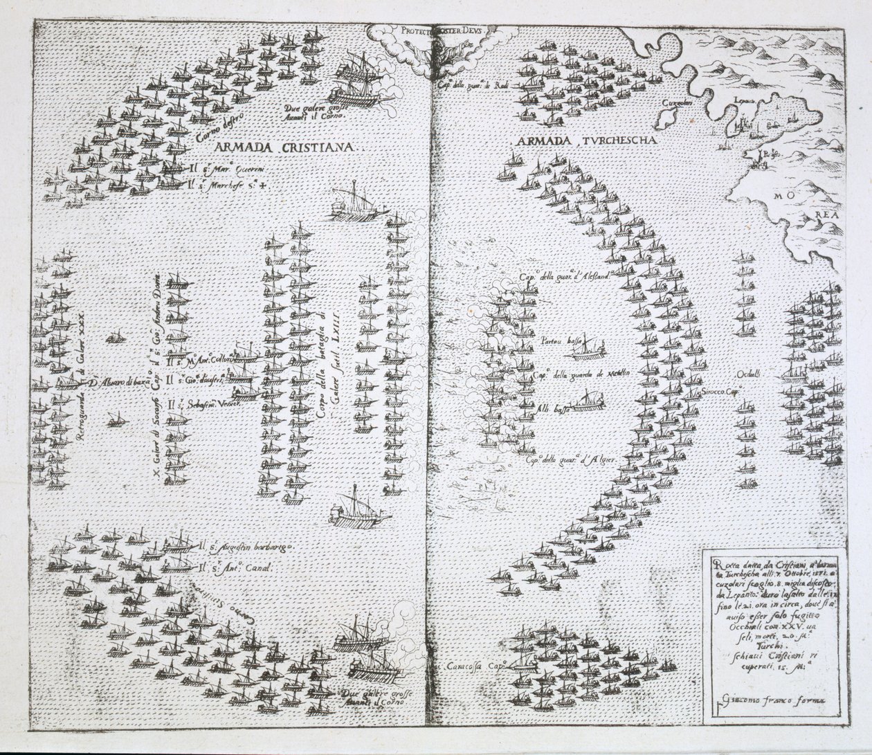 舰队彼此面对，来自Giacomo Franco的Habiti d&39;Huomeni de Donne Venetiane，1609年的插图 作者 意大利学校