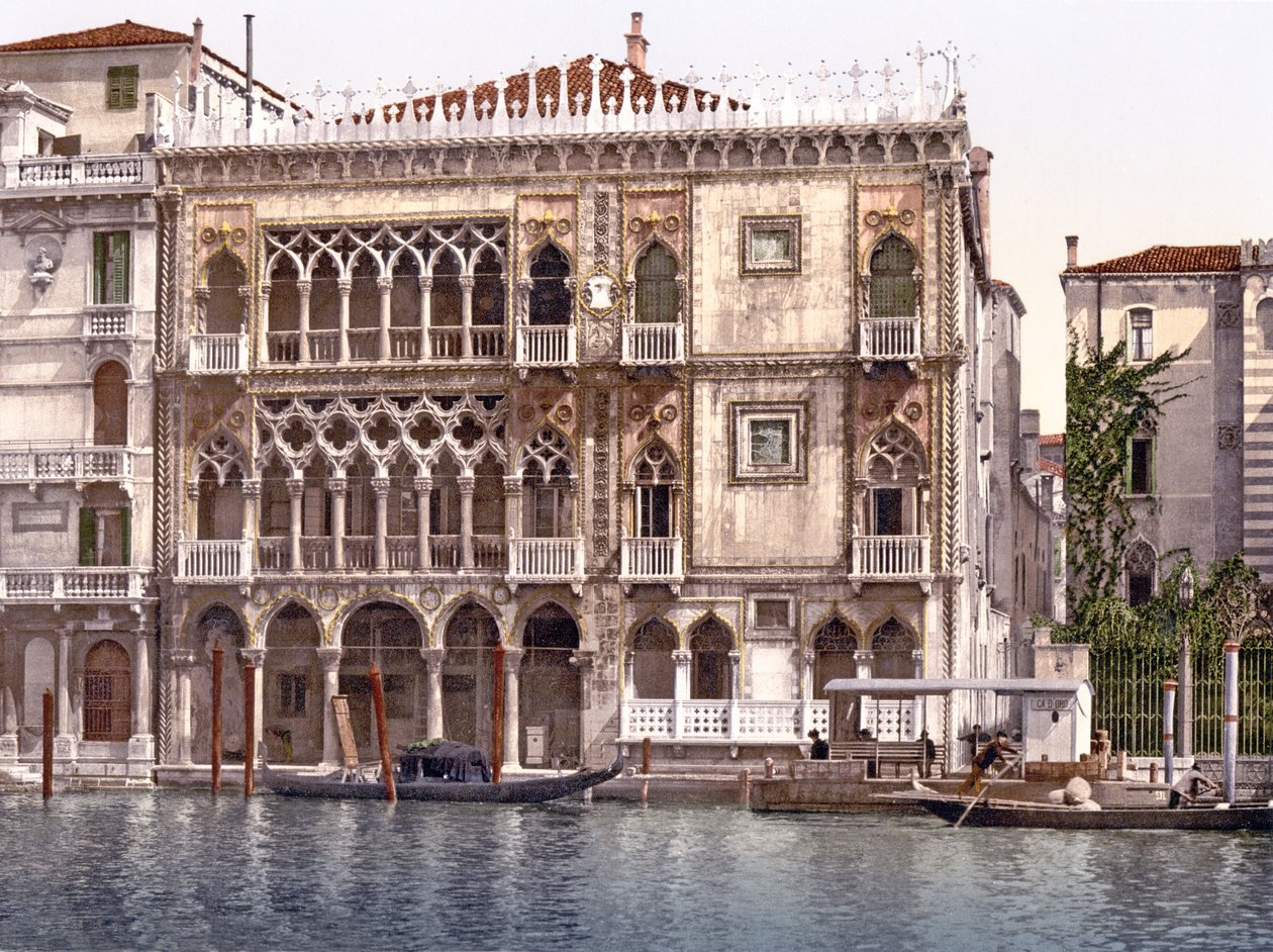 Palazzo Santa Sofia，或1890-1900威尼斯大运河上的Ca dOro 作者 意大利摄影师