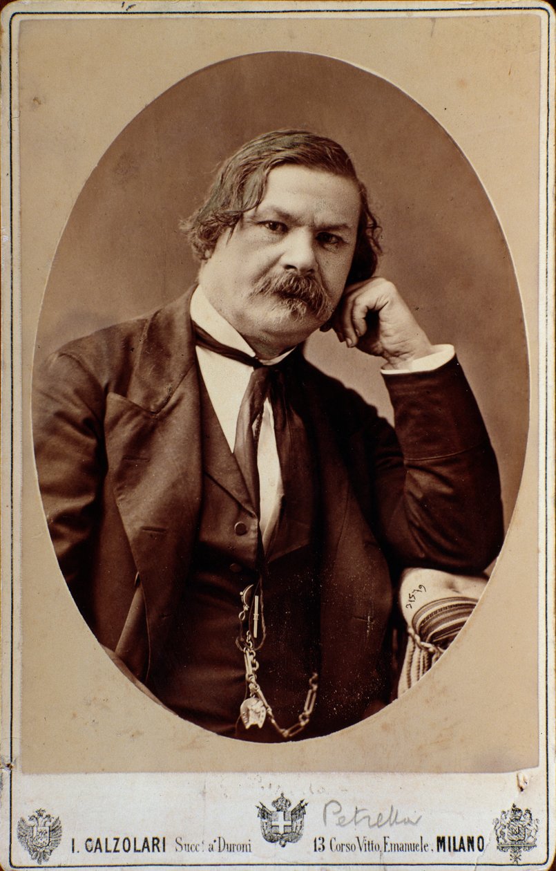 恩里科（Errico）Petrella（1813-1877）意大利歌剧作曲家的画像 作者 意大利摄影师