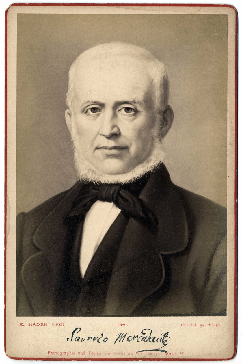 Saverio Mercadante（1795-1870）的肖像，意大利作曲家。 作者 意大利摄影师
