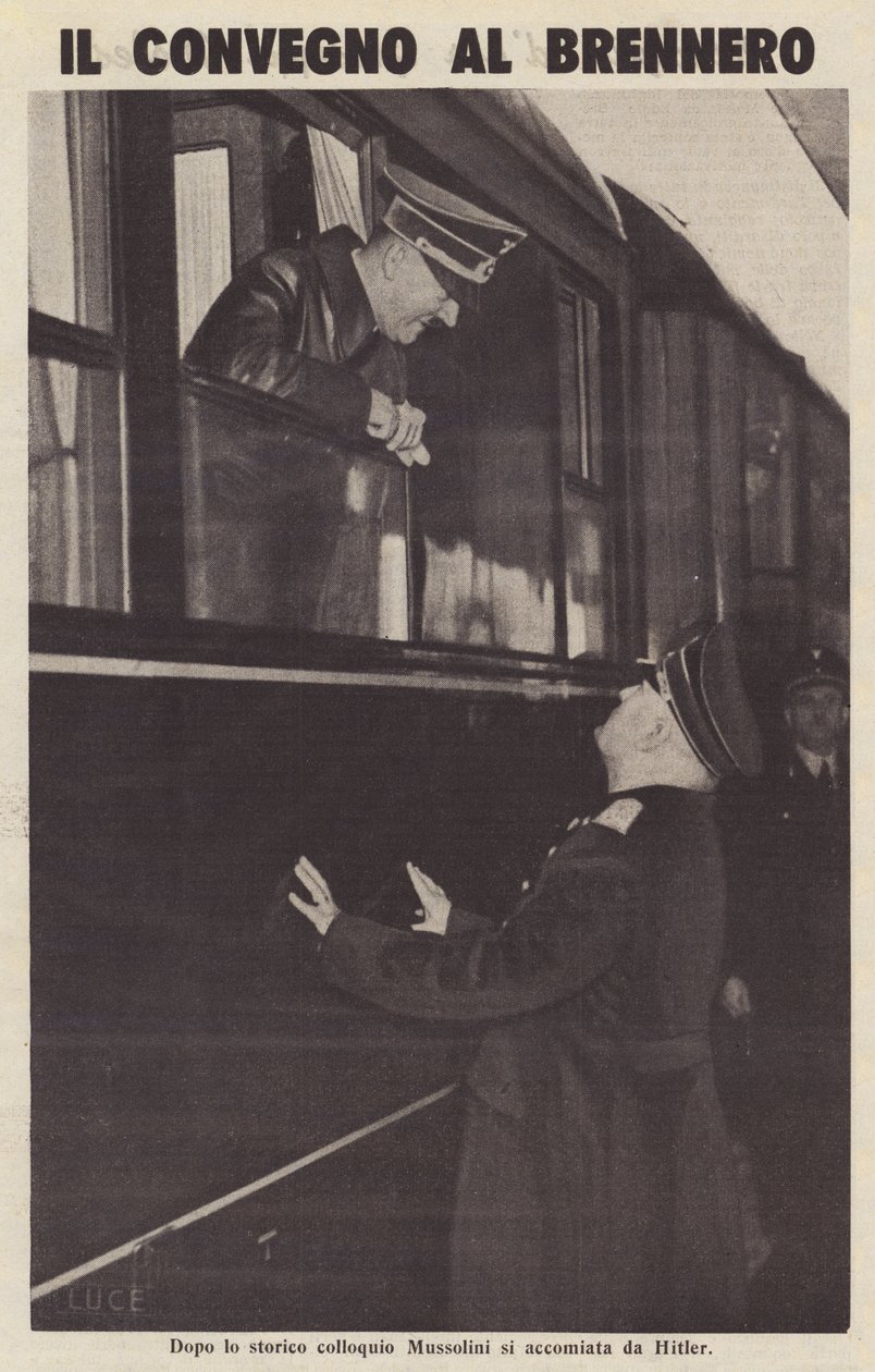 布伦纳会议（黑白照片） 作者 意大利摄影师