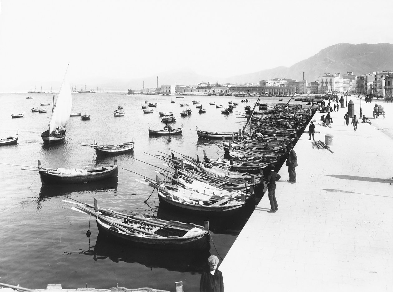 巴勒莫港，西西里岛，c.1920 作者 意大利摄影师