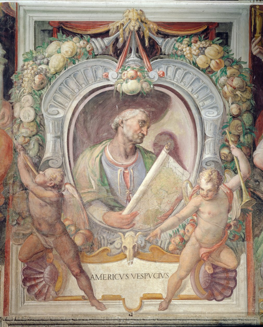 Amerigo Vespucci，位于Sala del Mappamondo 作者 意大利学校