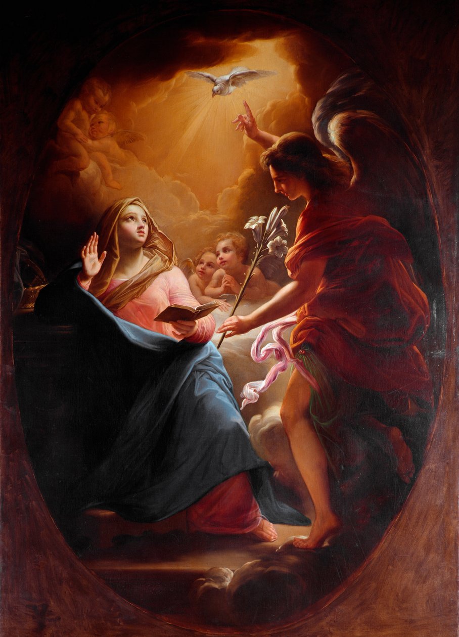 Annunciation Anonymous painting of the 17th century Rome, Chiesa del Sacro Cuore 作者 意大利学校