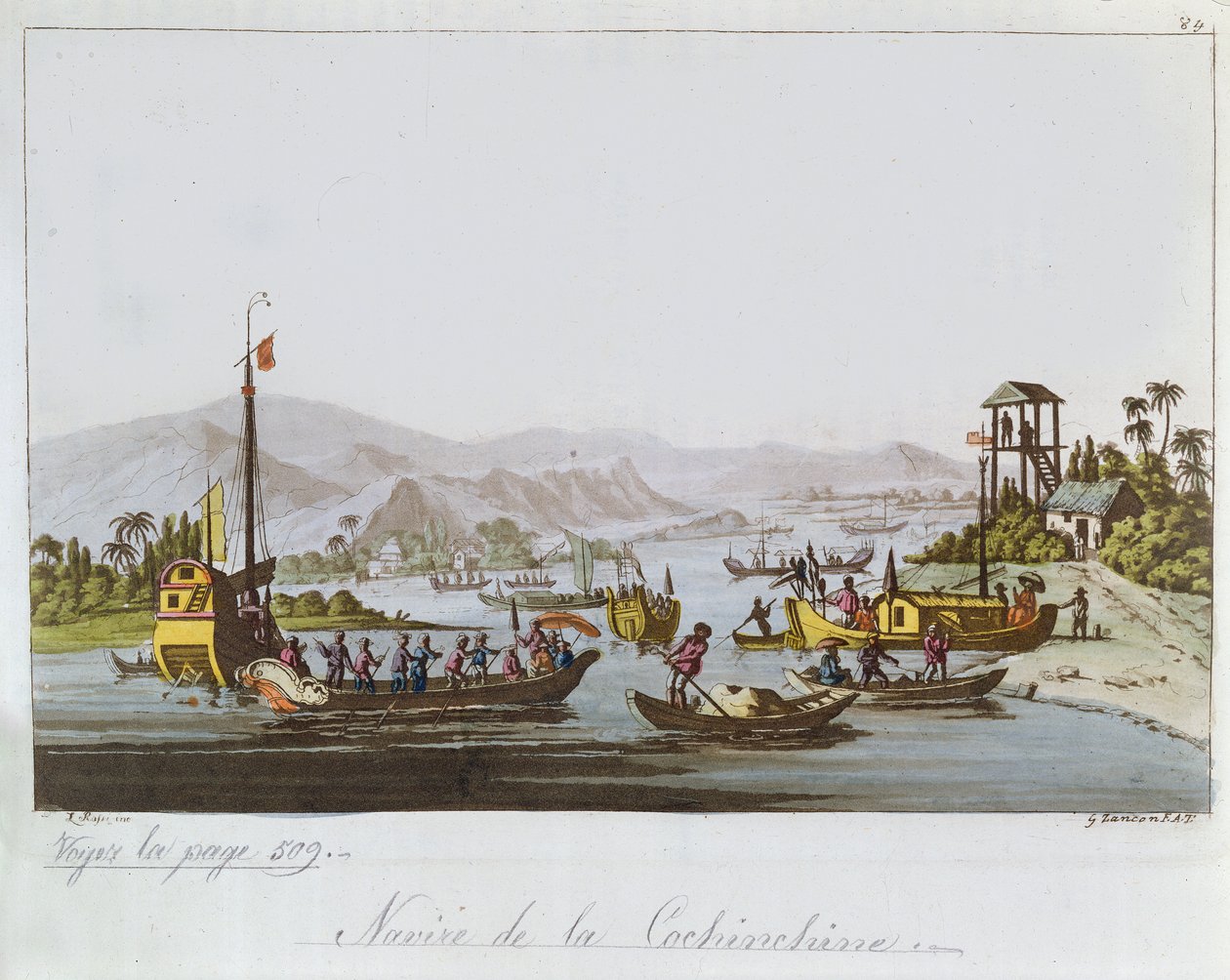 科钦中国的船，c。 1820至1825年 作者 意大利学校