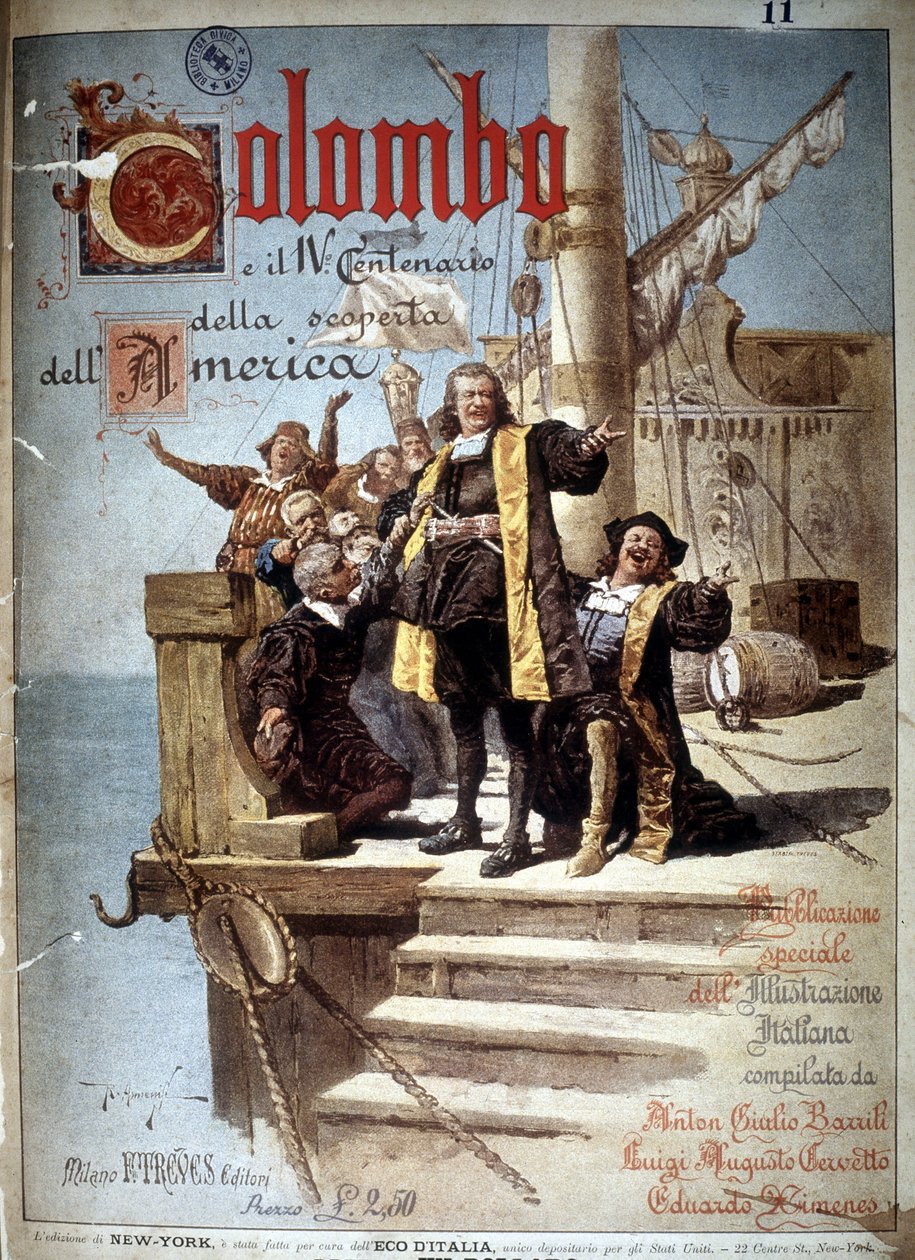 Book cover on Christopher Columbus for the 4th centenary of the discovery of America 作者 意大利学校