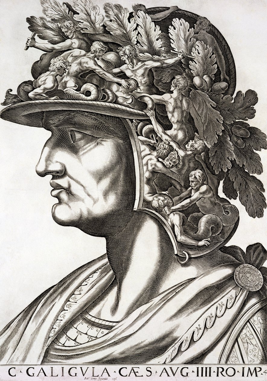 Caligula Caesar（公元12-41），1596年 作者 意大利学校