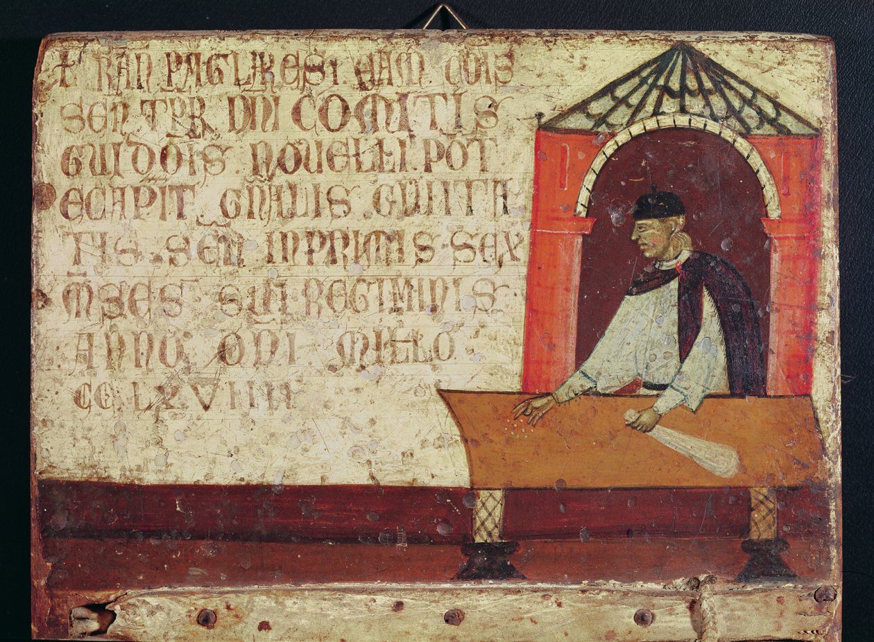 Camerlengo Ranieri Pagliaresi，1270（面板上的蛋彩画） 作者 意大利学校
