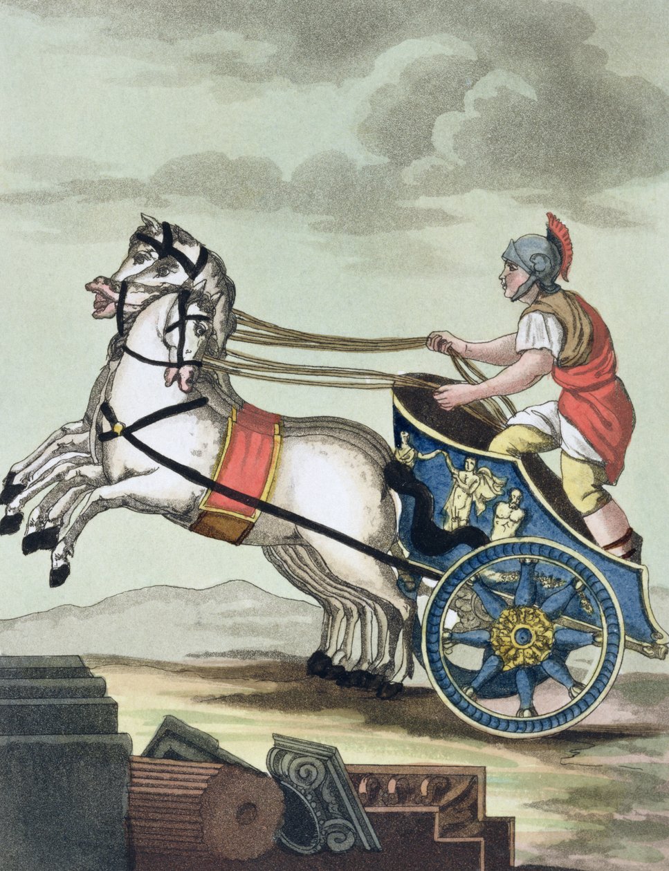 Charioteer，来自LAntica Roma，1825年 作者 意大利学校