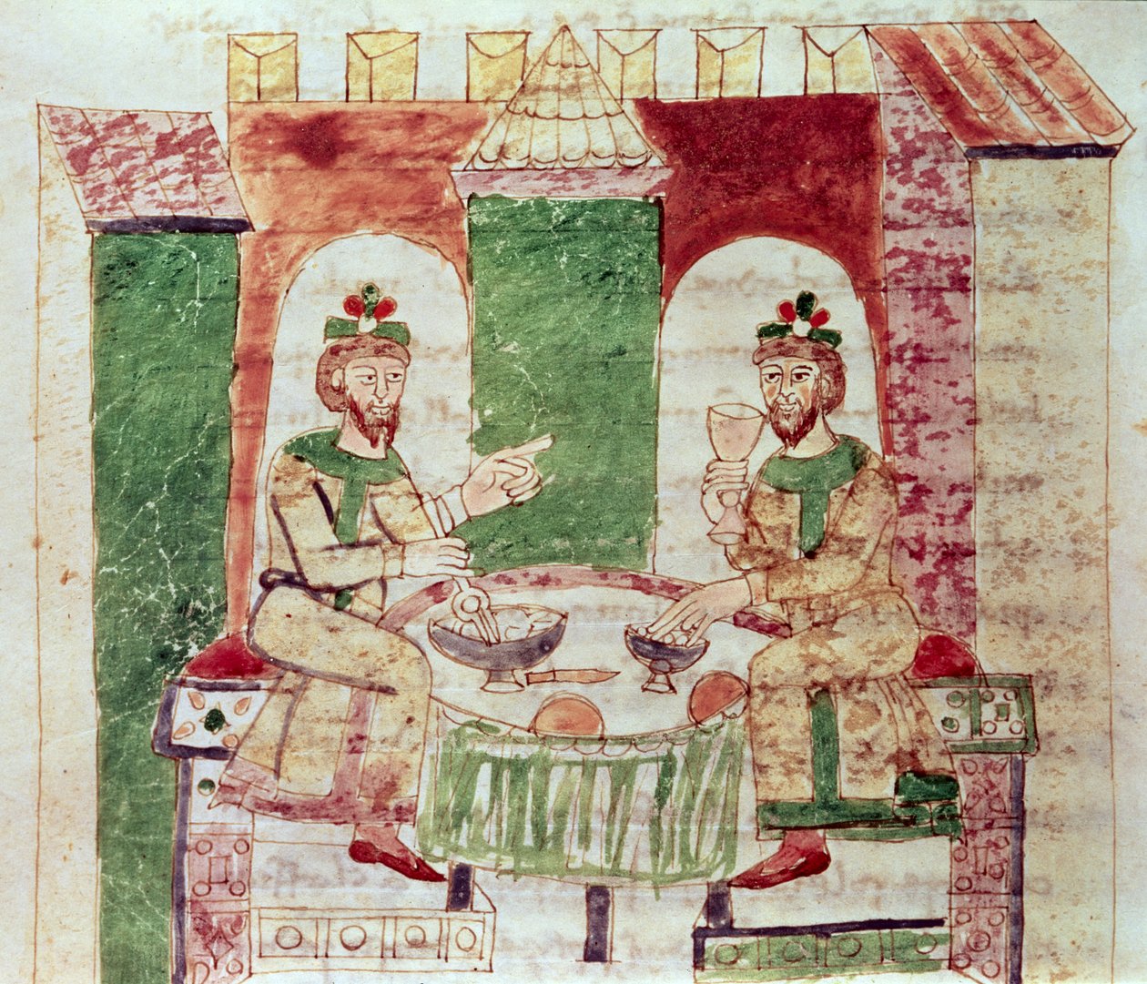 Codex 142 Livre 16 Chap.4富人表，来自De Universo by Rabanus Maurus（c.780-856）1023 作者 意大利学校