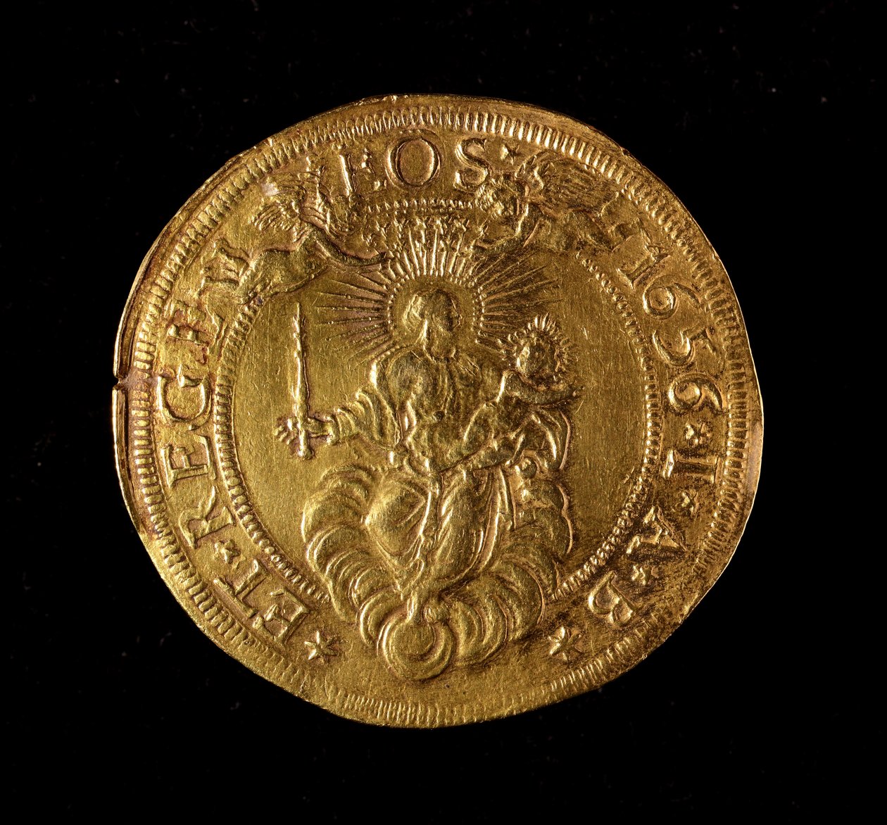基因共和国货币：12.5 金币。 直径。 61 毫米。 1656.回来。 Genes Musei di Strada Nuova (inv. 6453) 作者 意大利学校