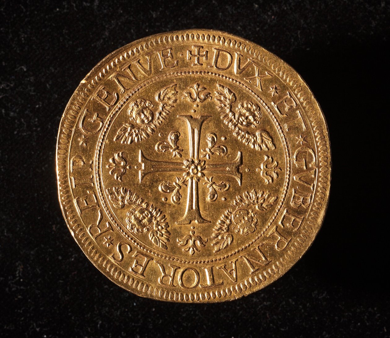 基尼斯共和国的货币：25金二元硬币。直径52.5毫米。1694.正面。基尼斯博物馆（Inv. 6457）。 作者 意大利学校