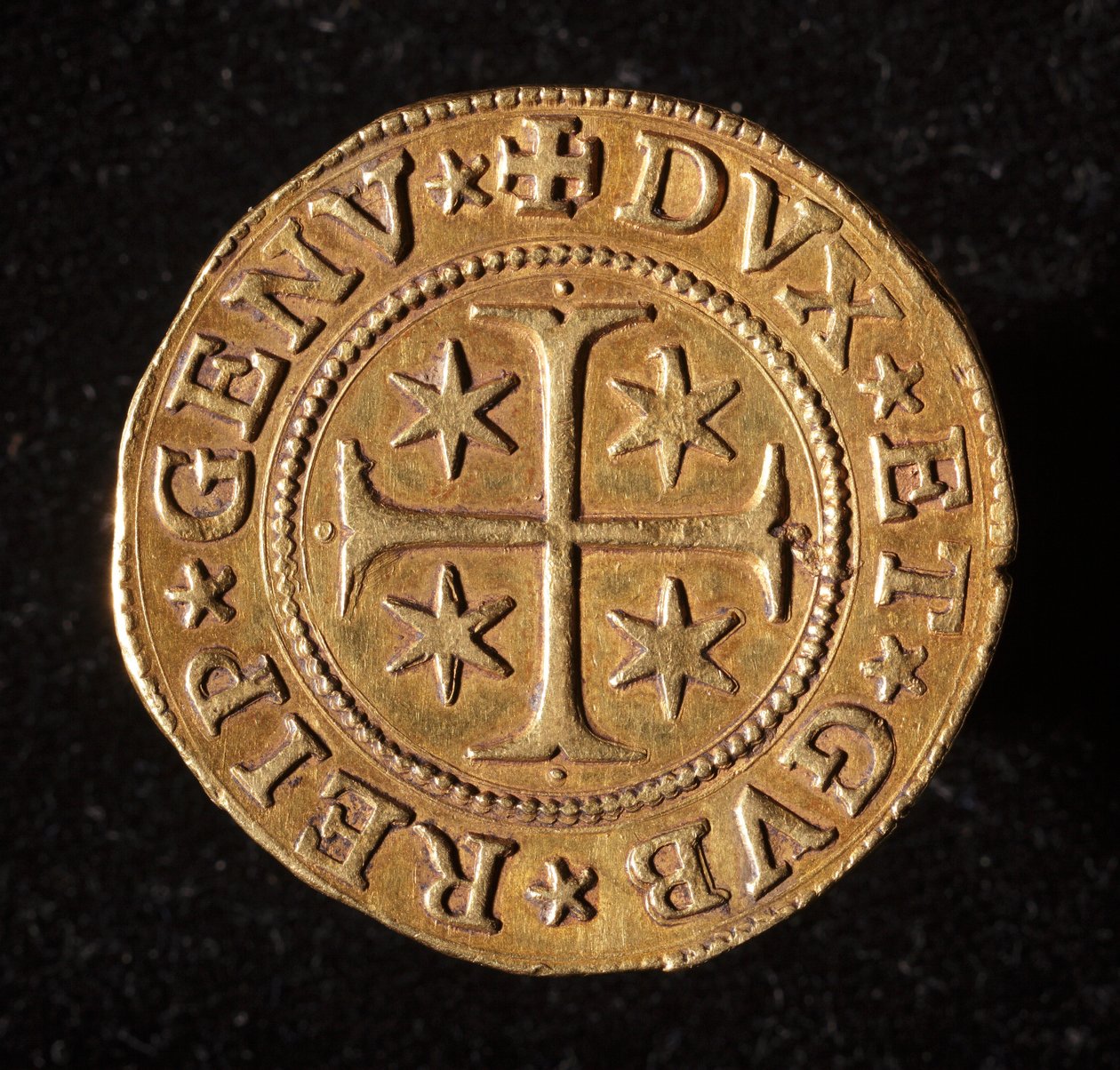 基因共和国的货币：五金多比硬币。迪安41毫米1642.正面。基因博物馆 作者 意大利学校