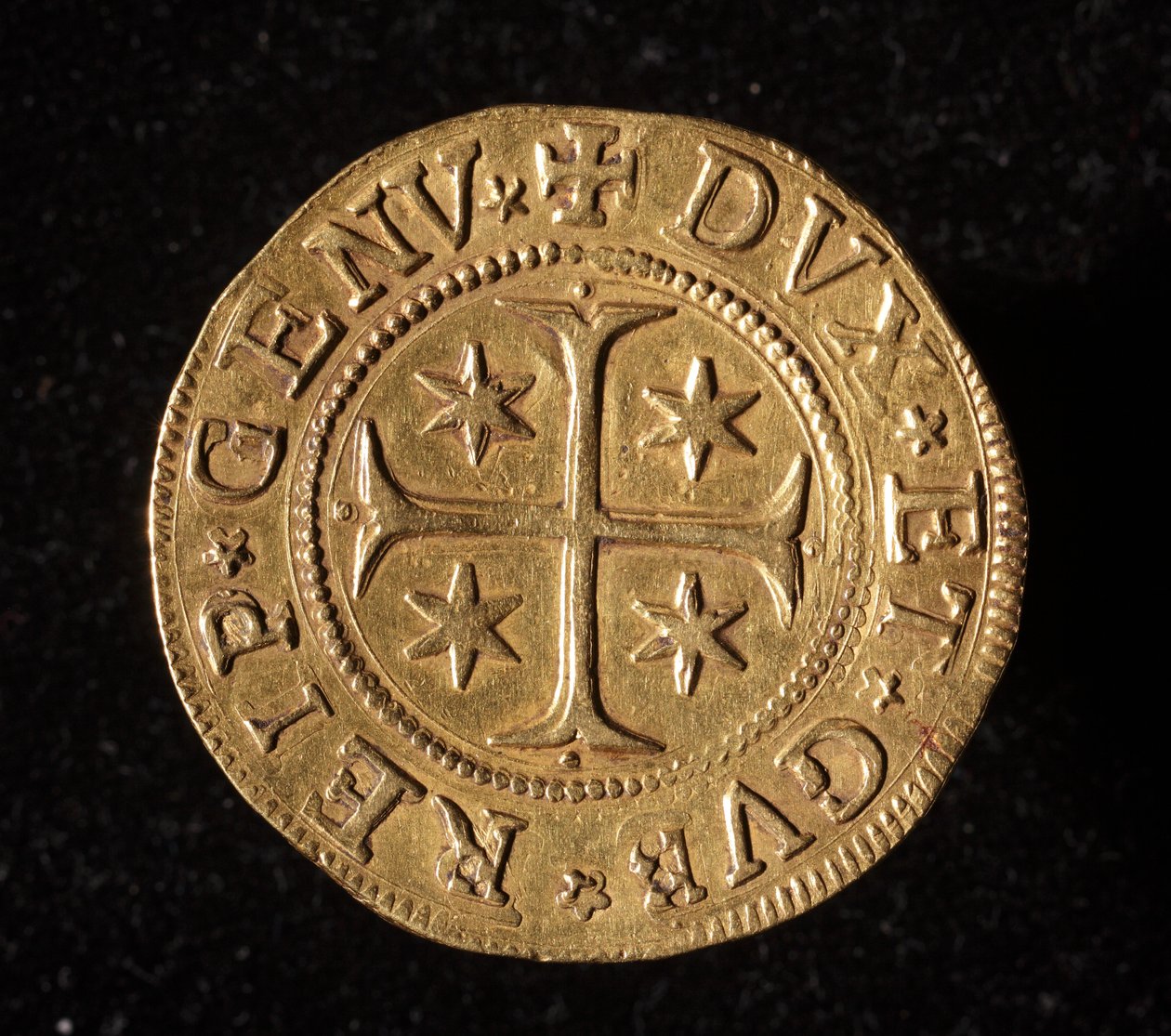 基因共和国的货币：五金多比硬币。迪安41毫米1652.正面。基因博物馆 作者 意大利学校