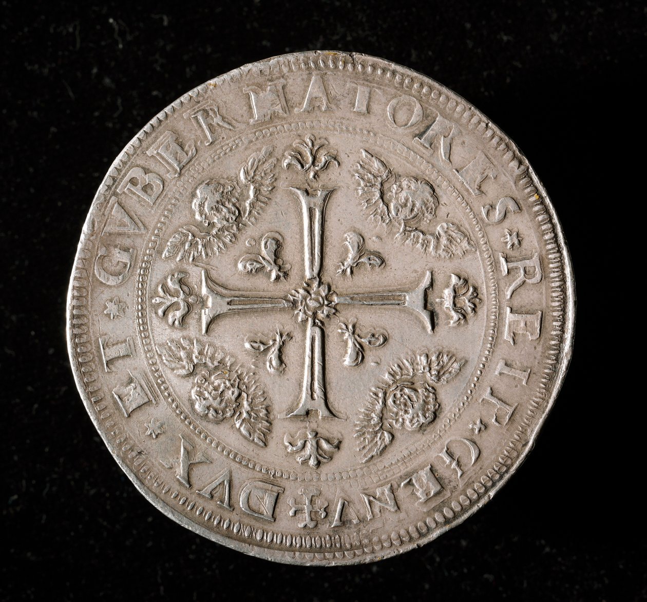 基因共和国货币：六伊库斯银币。 直径。 61.5 毫米。 1715.回来。 Genes Musei di Strada Nuova (inv, M7156) 作者 意大利学校