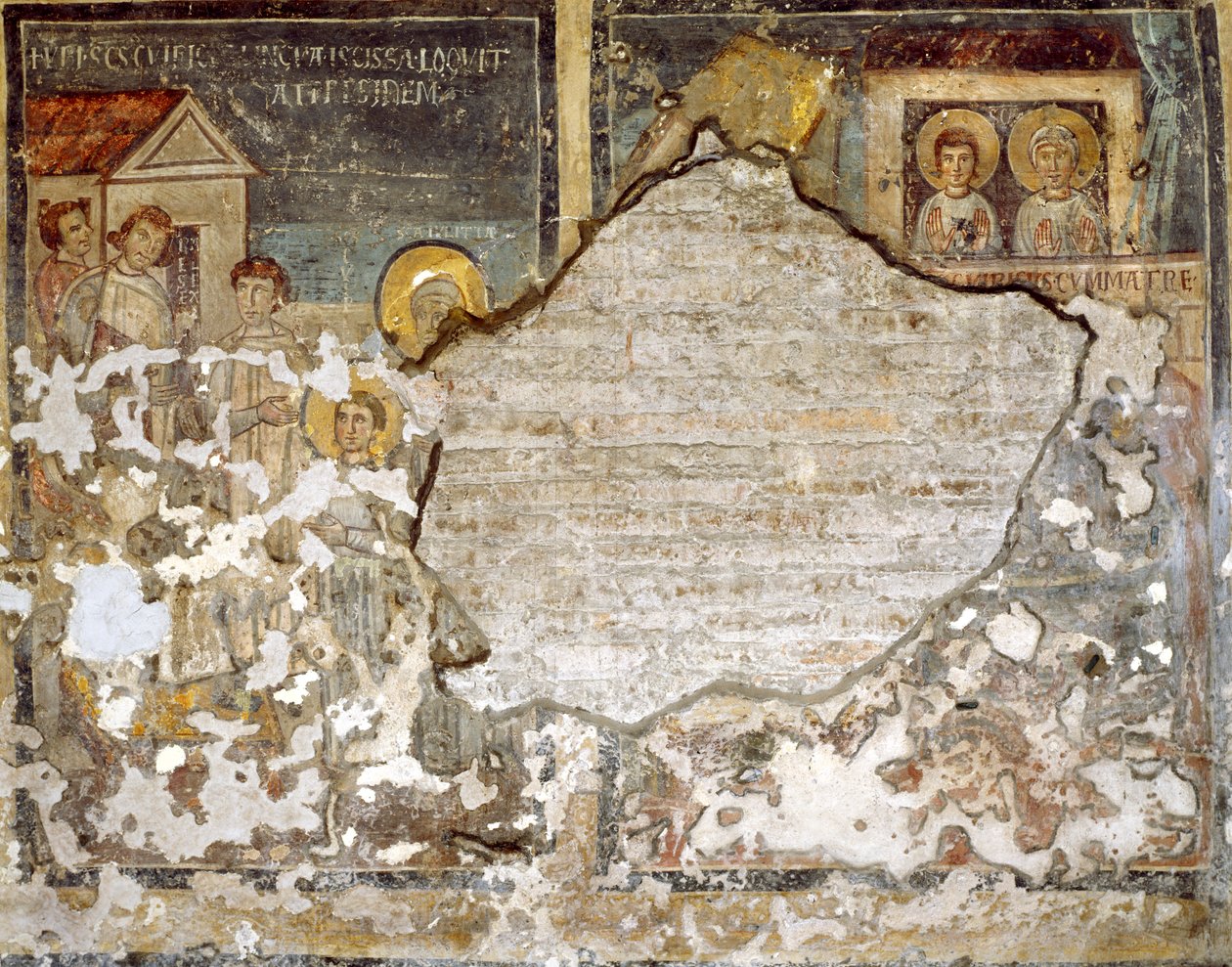 来自罗马Santa Maria Antiqua的壁画损坏 作者 意大利学校