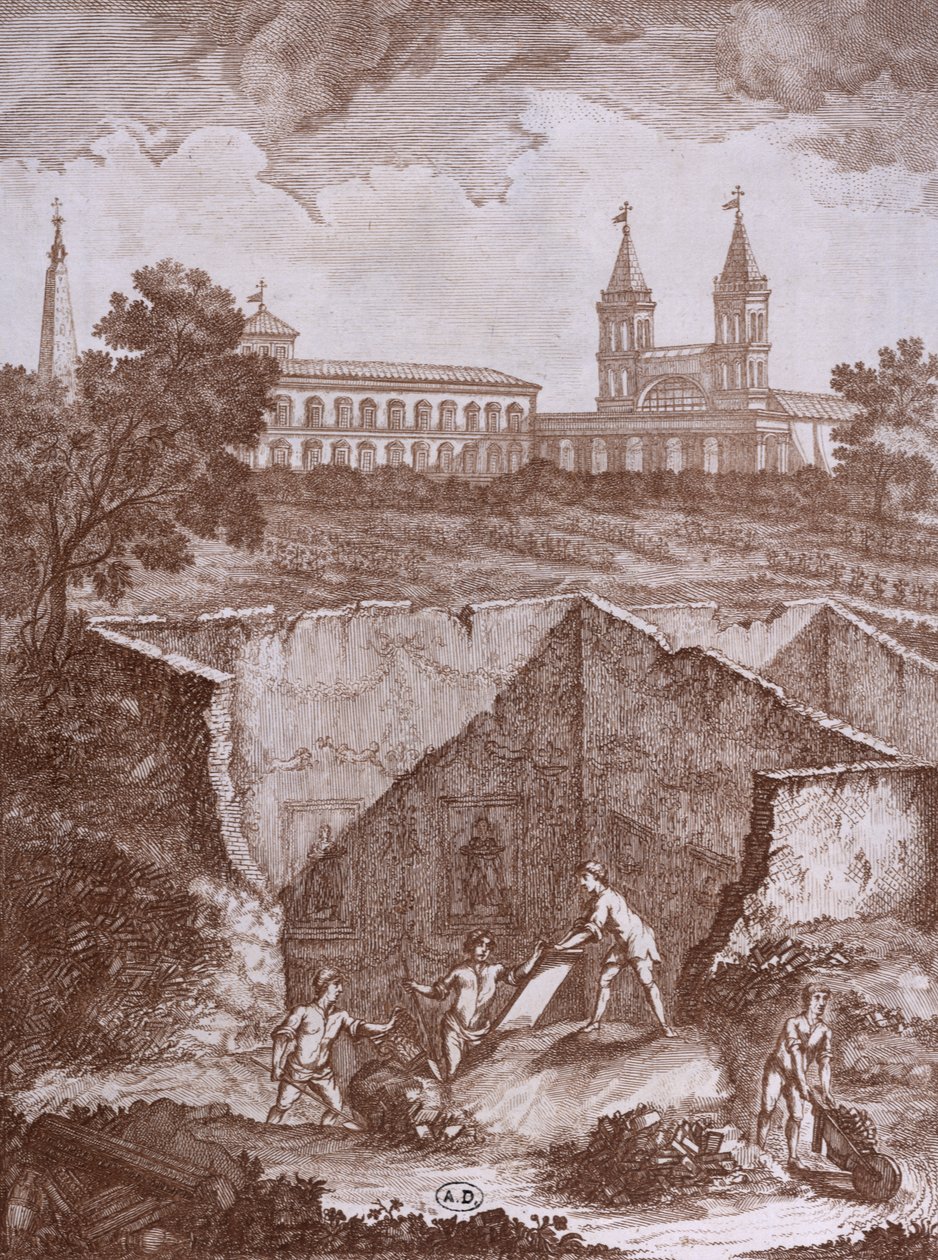 1780年在罗马发现一座房屋和壁画，1780年在罗马发现的古代绘画插图，1783年罗马出版 作者 意大利学校