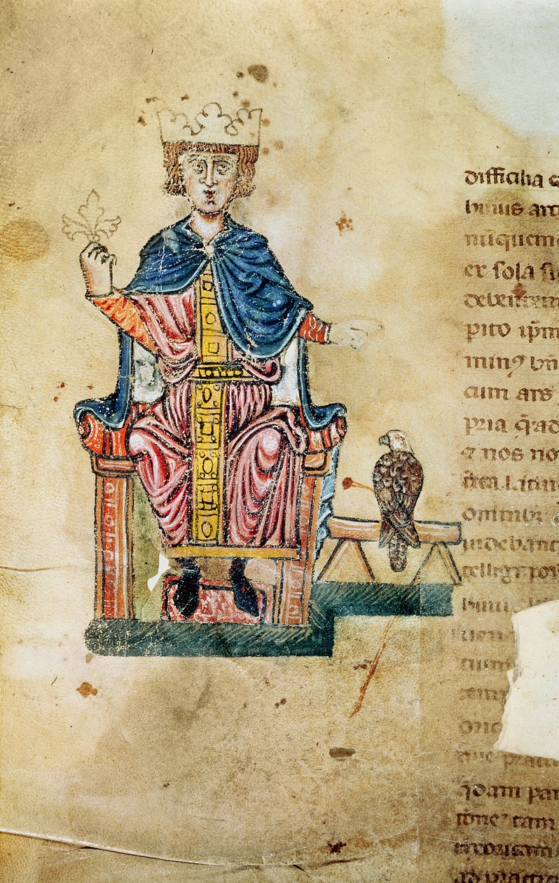 Svevia的APC 2，狩猎鸟的图示技术，c.1220-50 作者 意大利学校