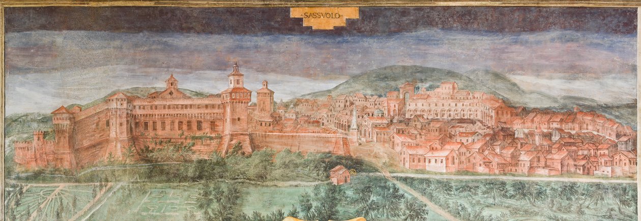 Fiorano modenese, Spezzano Castle, Hall of the Views：萨索洛景观 作者 意大利学校